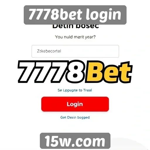 Funcionalidade de login no site 7778bet