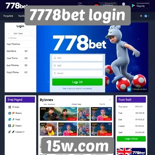 Interface do usuário do 7778bet login